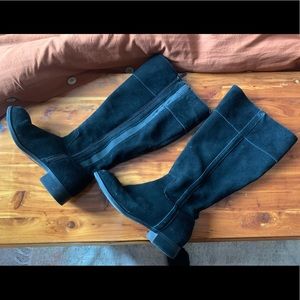 Real Suede Extra Wide Calf Boots (8.5 W)